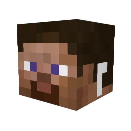 DerpyDiggler Minecraft avatar head, 3D render