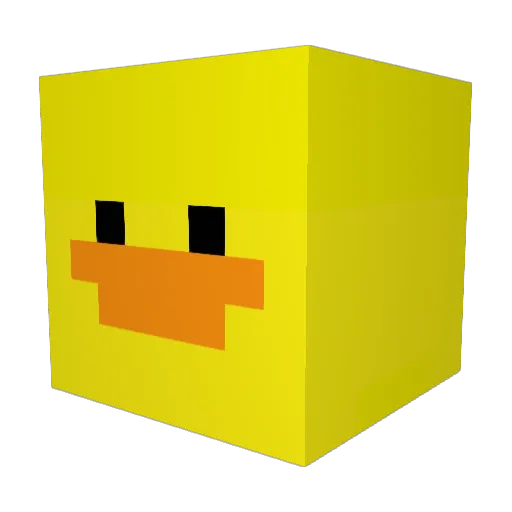 DerpyDuck360 Minecraft avatar head, 3D render