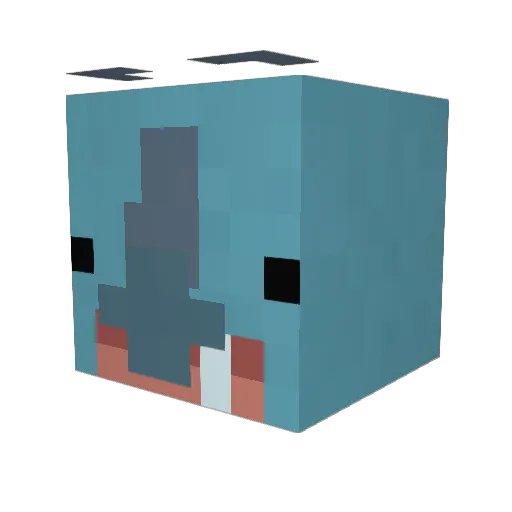 DerpyFlo Minecraft avatar head, 3D render