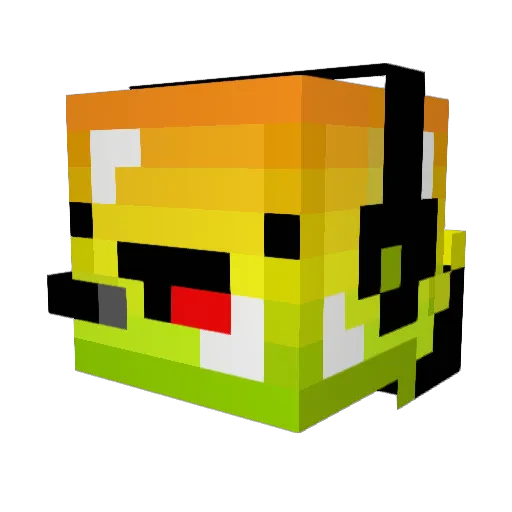 DerpyGamezMC Minecraft avatar head, 3D render