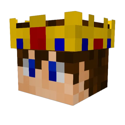 DerpyJoy Minecraft avatar head, 3D render