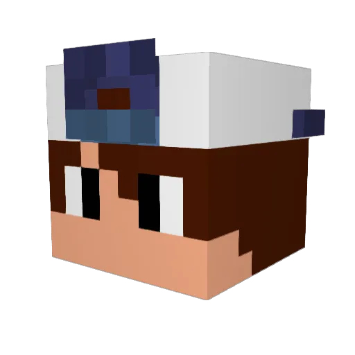 DerpyLamp Minecraft avatar head, 3D render
