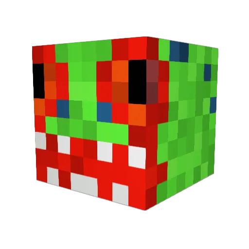 DerpyMurloc Minecraft avatar head, 3D render