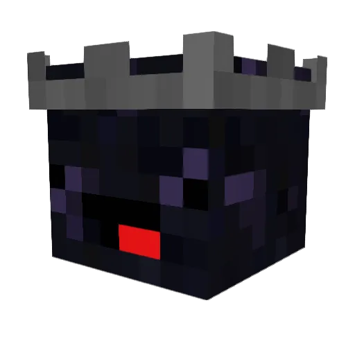 DerpyObsidian Minecraft avatar head, 3D render