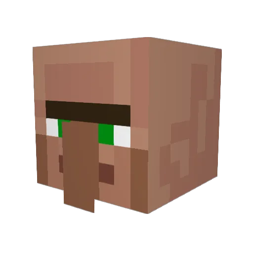 DerpyOnPC Minecraft avatar head, 3D render
