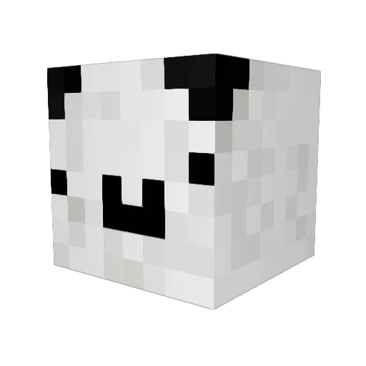 DerpyPanda17 Minecraft avatar head, 3D render