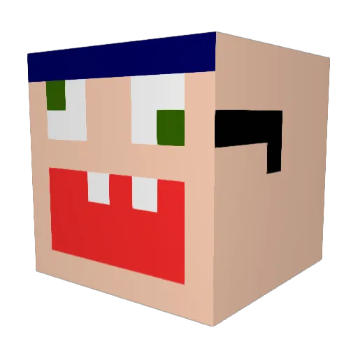 DerpyPanda_101 Minecraft avatar head, 3D render