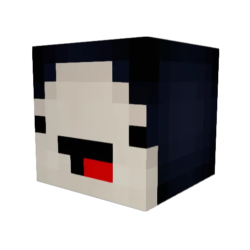 DerpyPingu Minecraft avatar head, 3D render