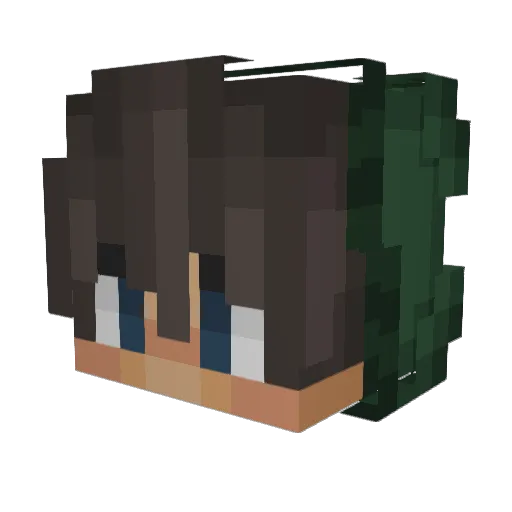 DerpyRanger Minecraft avatar head, 3D render