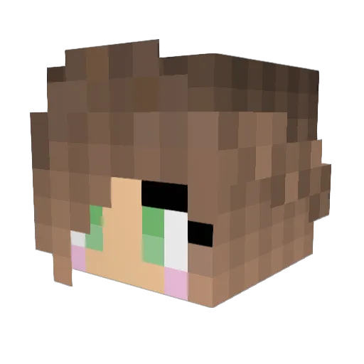 DerpyWaffle18 Minecraft avatar head, 3D render