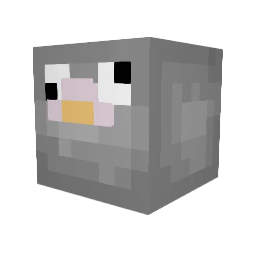 Derpy_Bird Minecraft avatar head, 3D render
