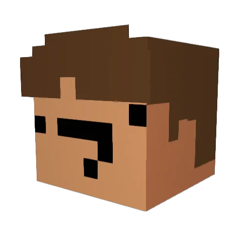 Derpy_Guy Minecraft avatar head, 3D render