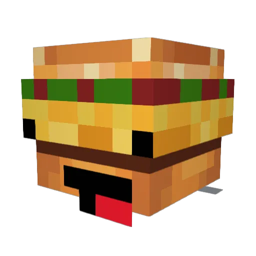 Derpyburgerkaleb Minecraft avatar head, 3D render