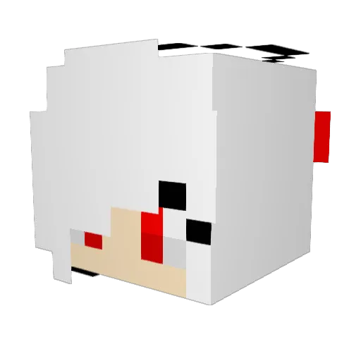 DerpysAwesome Minecraft avatar head, 3D render