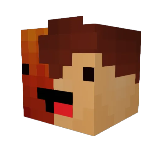 Derpyseption1 Minecraft avatar head, 3D render