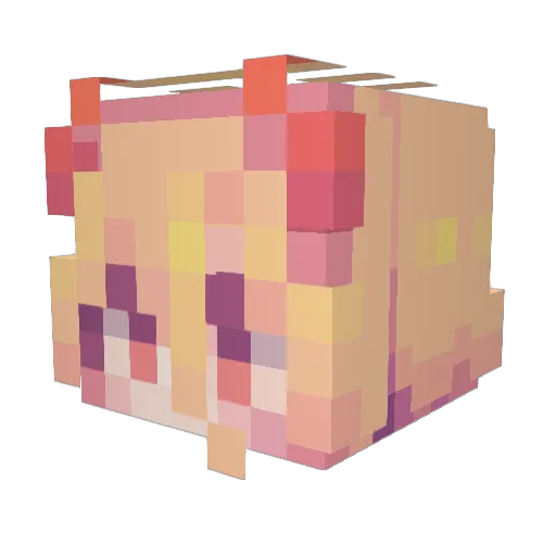 Derpytyme Minecraft avatar head, 3D render
