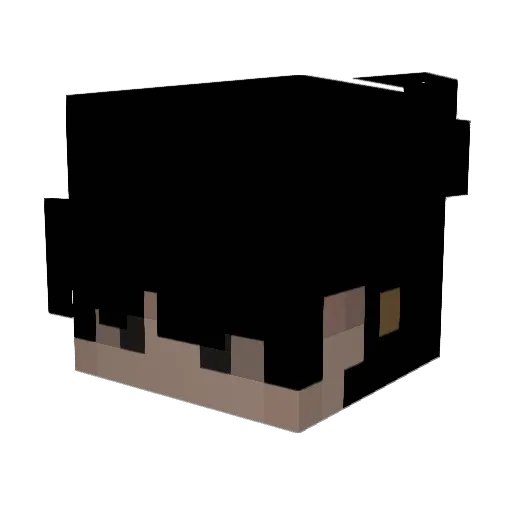 Derqz Minecraft avatar head, 3D render