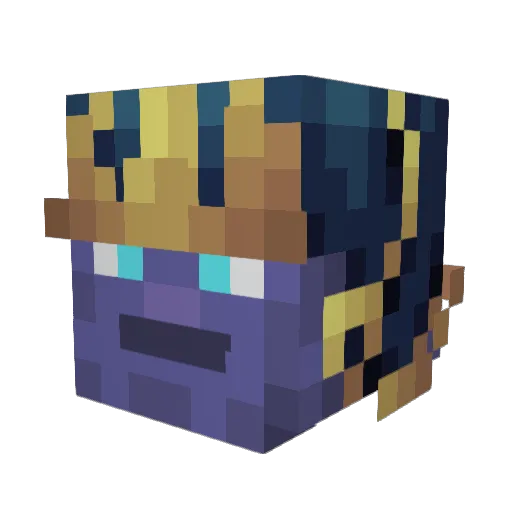 DerrVick Minecraft avatar head, 3D render