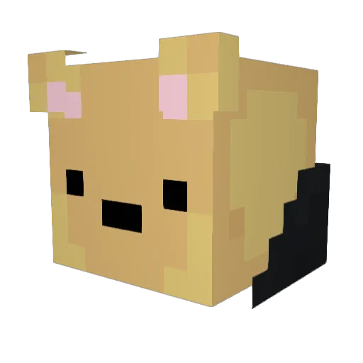 Derrath Minecraft avatar head, 3D render