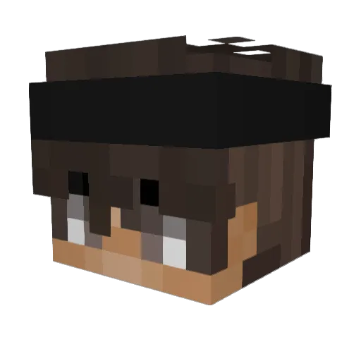 Derrek9 Minecraft avatar head, 3D render