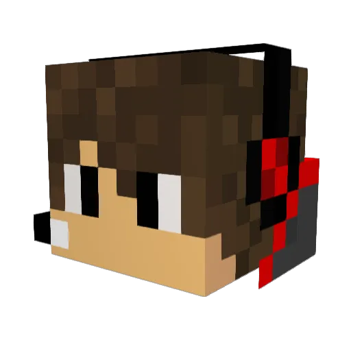DerrenLiang Minecraft avatar head, 3D render