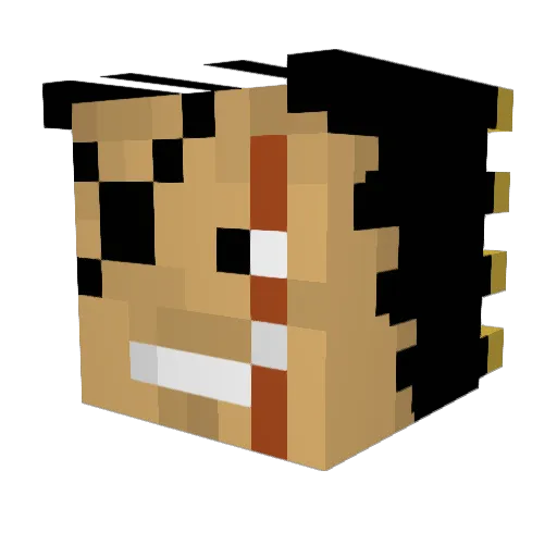 Derrner Minecraft avatar head, 3D render