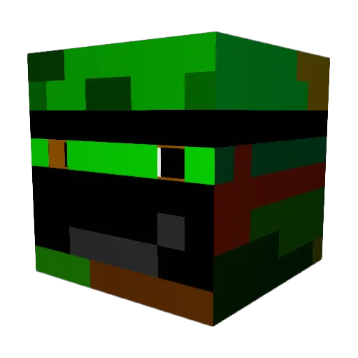Derrobman1 Minecraft avatar head, 3D render