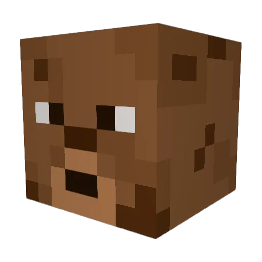 DertKj Minecraft avatar head, 3D render