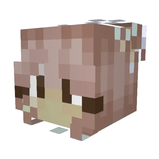 Dertar Minecraft avatar head, 3D render
