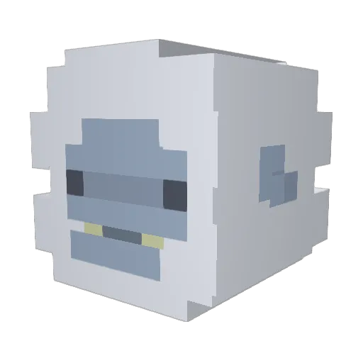 Dertaufer Minecraft avatar head, 3D render