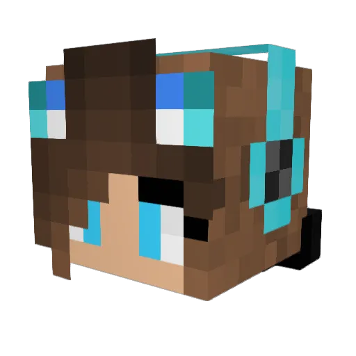 Derth_19 Minecraft avatar head, 3D render