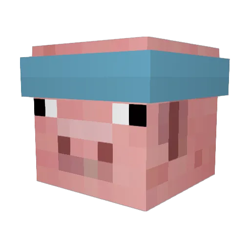Dertiche Minecraft avatar head, 3D render