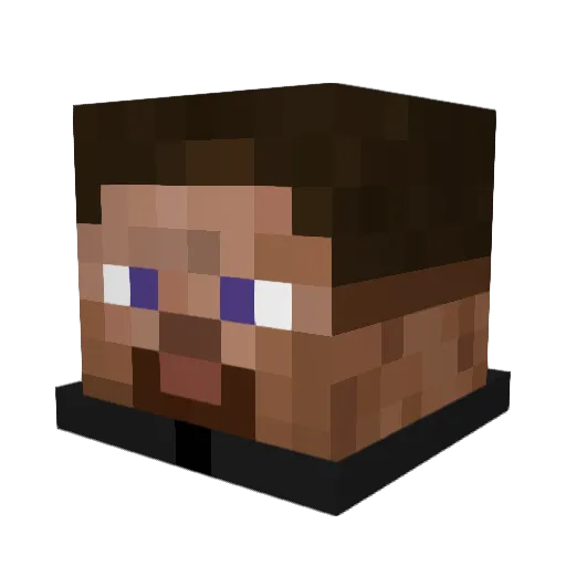 Deruip97 Minecraft avatar head, 3D render