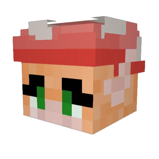 Derul0 Minecraft avatar head, 3D render