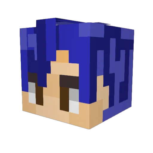 Dervischen Minecraft avatar head, 3D render