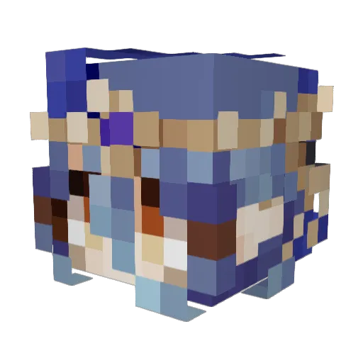Derwinsito Minecraft avatar head, 3D render