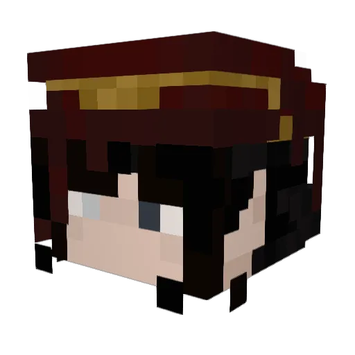 Derwiz Minecraft avatar head, 3D render