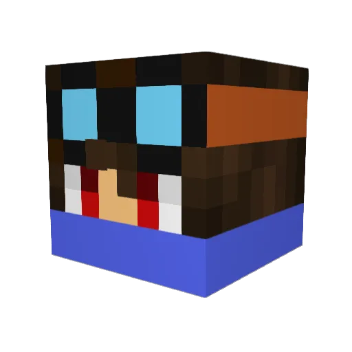 Derwood320 Minecraft avatar head, 3D render