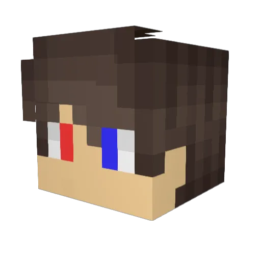 Derxt Minecraft avatar head, 3D render