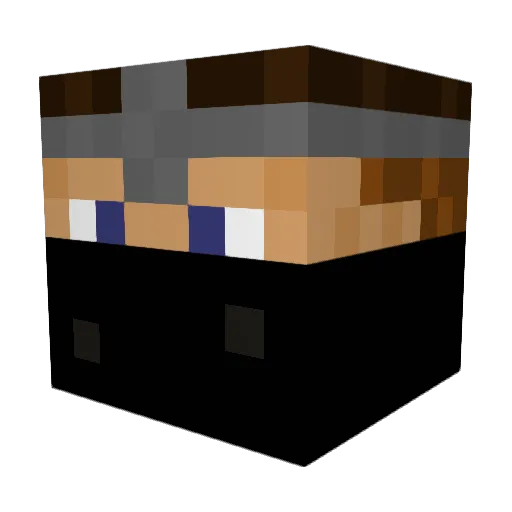 DesAkela Minecraft avatar head, 3D render