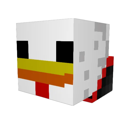 DesGG Minecraft avatar head, 3D render