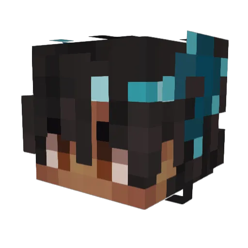 DesTroingAtoM Minecraft avatar head, 3D render