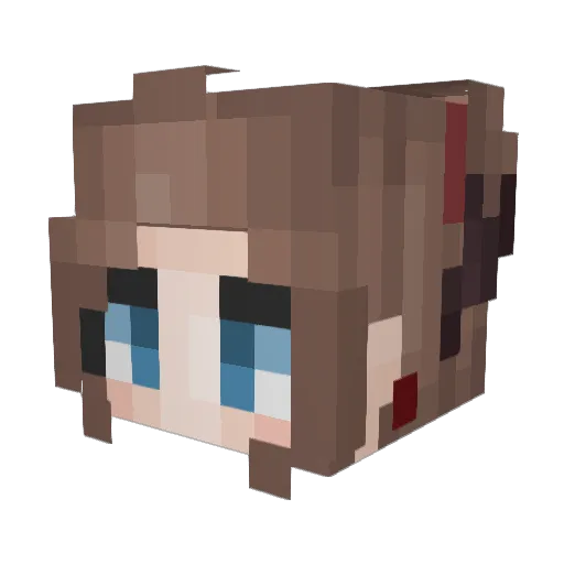 Desabafado Minecraft avatar head, 3D render