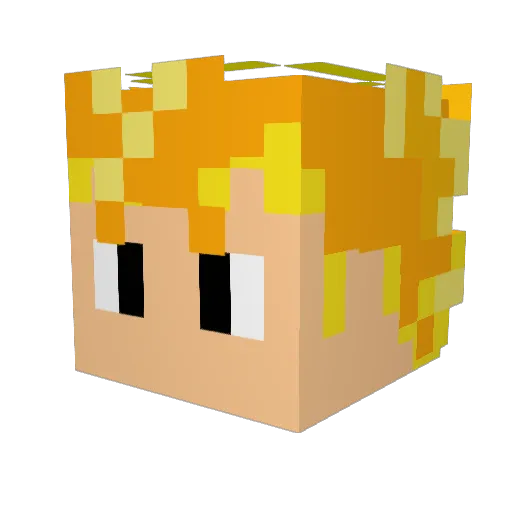 Desalmado96 Minecraft avatar head, 3D render
