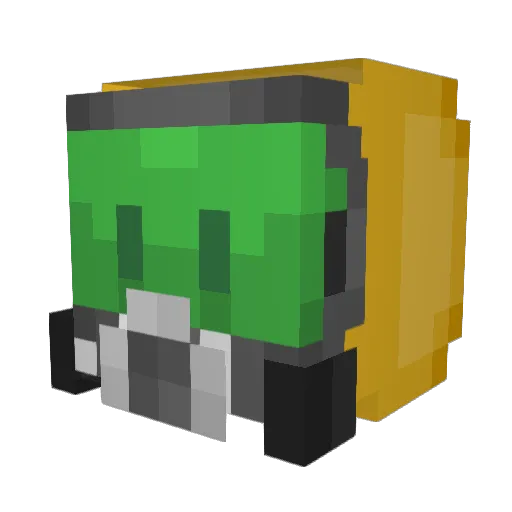 Desantenado Minecraft avatar head, 3D render