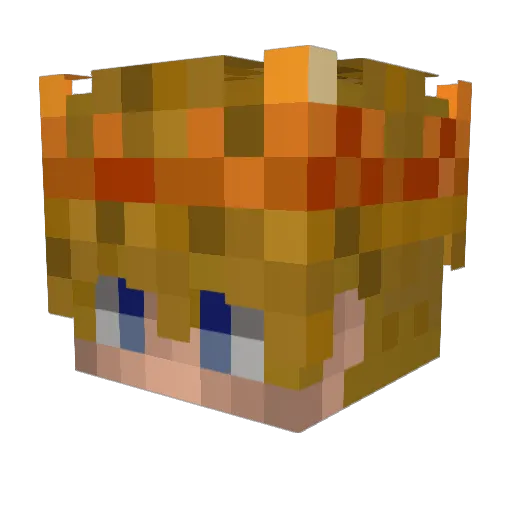 Desantes Minecraft avatar head, 3D render