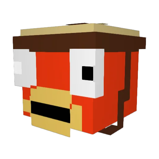 Desariam Minecraft avatar head, 3D render