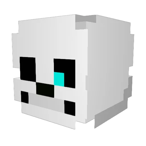DesasterTV Minecraft avatar head, 3D render