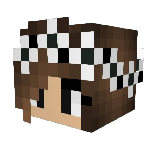 DescendDarkness Minecraft avatar head, 3D render