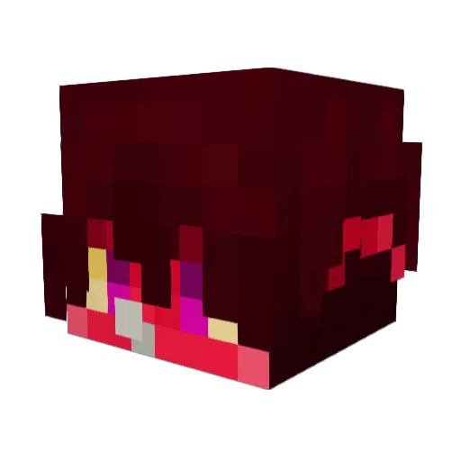 Descoded Minecraft avatar head, 3D render